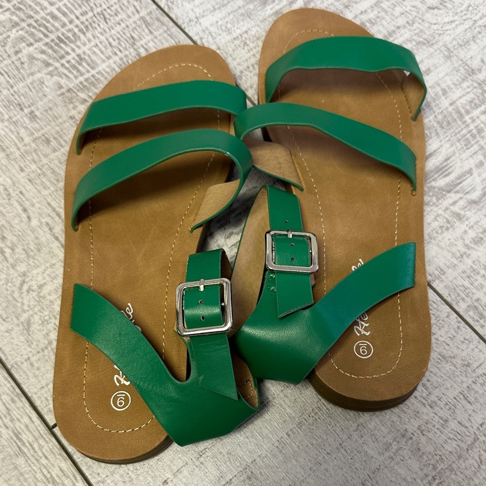 Herstyle Emerald Green Strappy Sandals - Picture 4 of 4